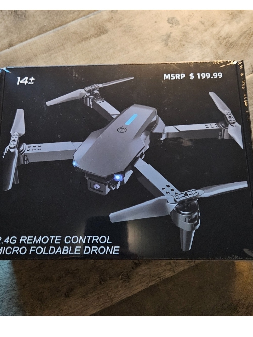2.4G Remote Control Black Foldable Camera Drone - Micro Remote Control